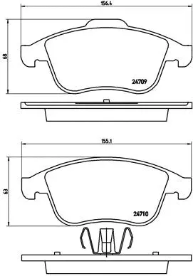 Brake Pad Set, disc brake (P 68 046)