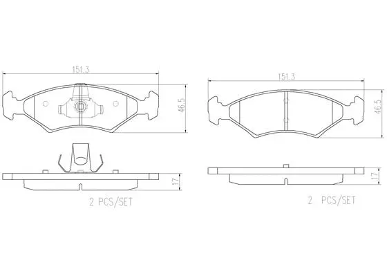 Brake Pad Set, disc brake (P24123N)