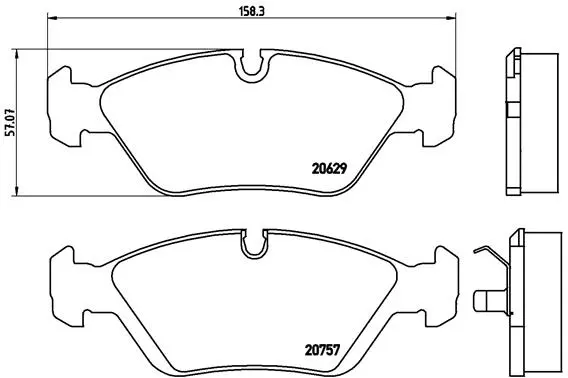 Brake Pad Set, disc brake (P 06 008)