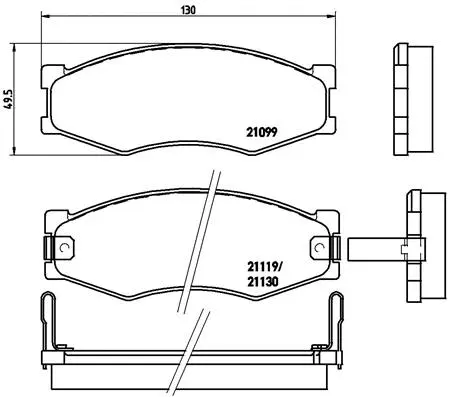 Brake Pad Set, disc brake (P 56 056)