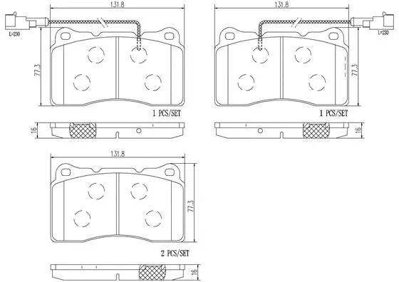 Brake Pad Set, disc brake (P23078N)
