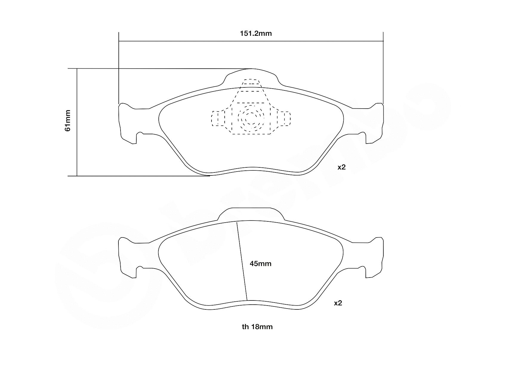 High Performance Brake Pad Set