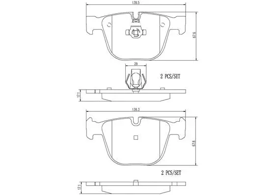 Brake Pad Set, disc brake (P06050N)