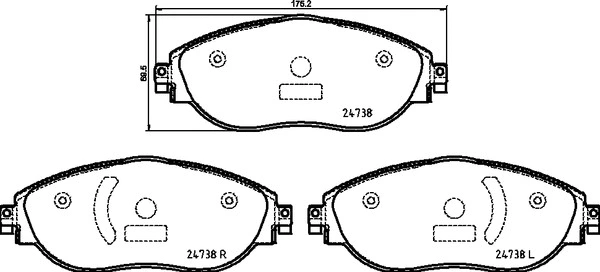 Brake Pad Set, disc brake (P 85 166)