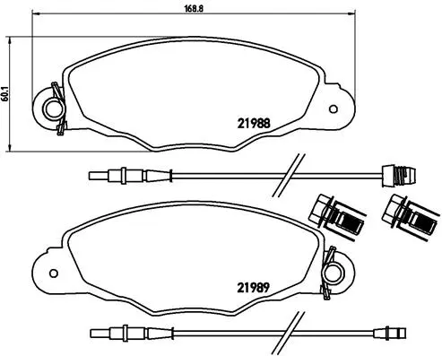 Brake Pad Set, disc brake (P 61 102)