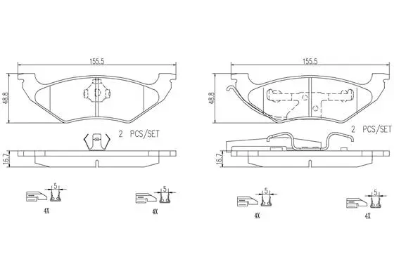 Brake Pad Set, disc brake (P24094N)