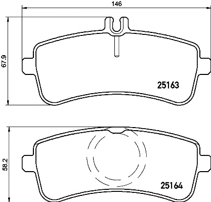 Brake Pad Set, disc brake (P 50 125)