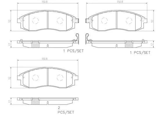 Brake Pad Set, disc brake (P54032N)