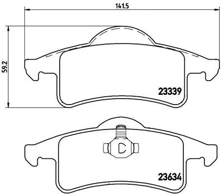 Brake Pad Set, disc brake (P 37 006)