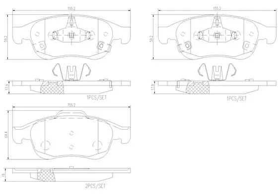 Brake Pad Set, disc brake (P23165N)