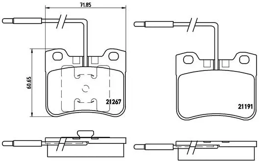 Brake Pad Set, disc brake (P 61 047)