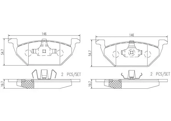 Brake Pad Set, disc brake (P85041N)