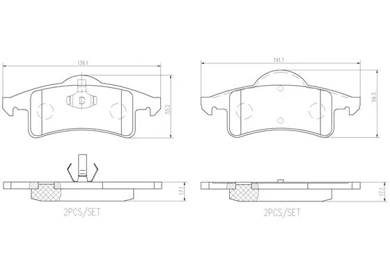 Brake Pad Set, disc brake (P37006N)