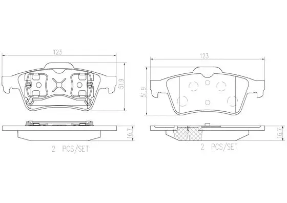 Brake Pad Set, disc brake (P59044N)