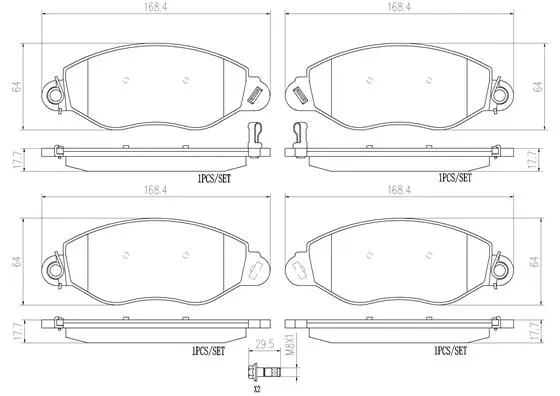 Brake Pad Set, disc brake (P24053N)