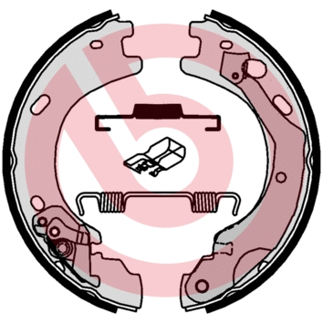 Brake Shoe Set, parking brake (S 44 510)