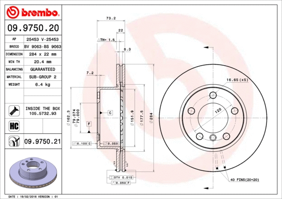 Brake Disc (09.9750.21)
