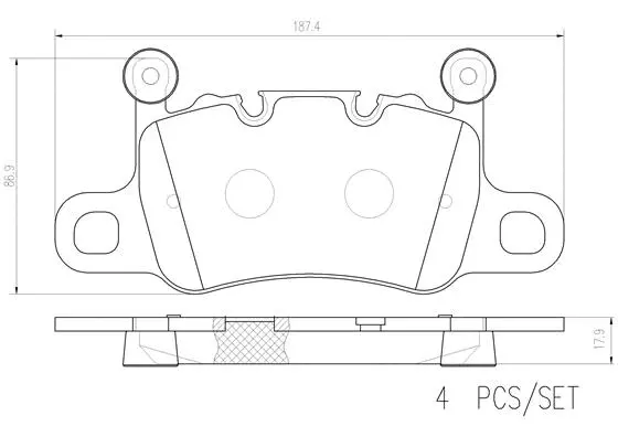 Brake Pad Set, disc brake (P65038N)