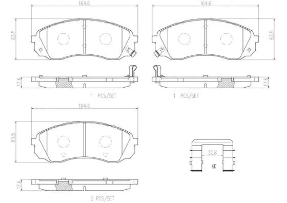 Brake Pad Set, disc brake (P30041N)