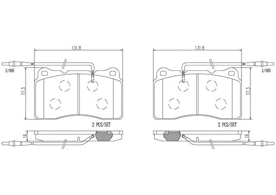 Brake Pad Set, disc brake (P23082N)