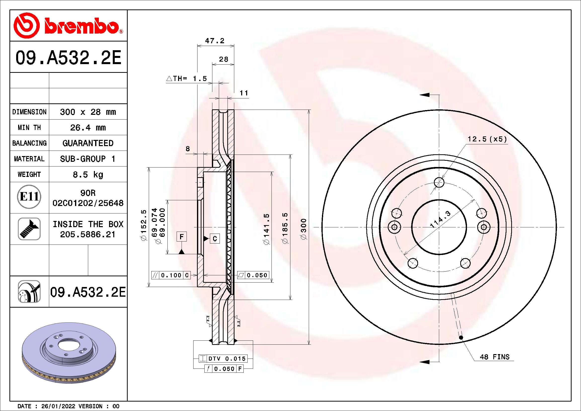 Brake Disc (09.A532.2E)