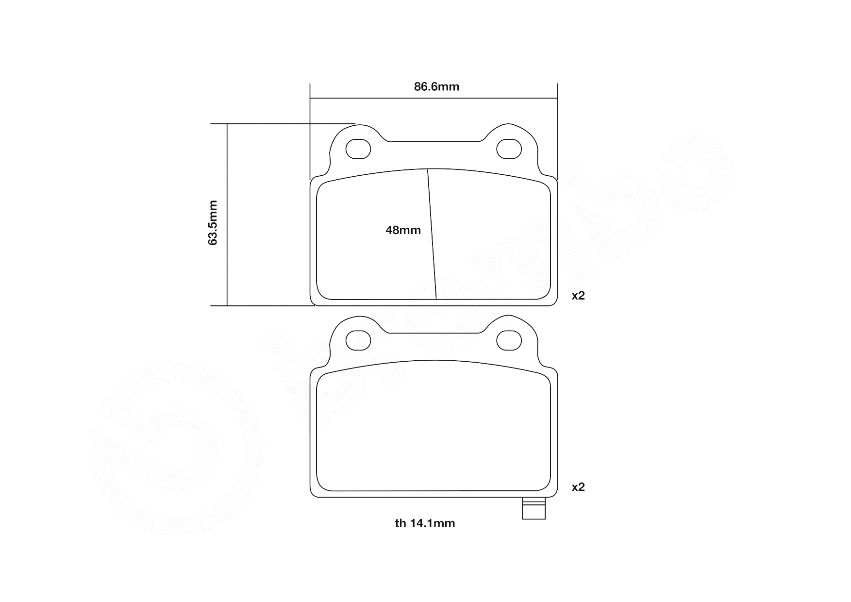 High Performance Brake Pad Set