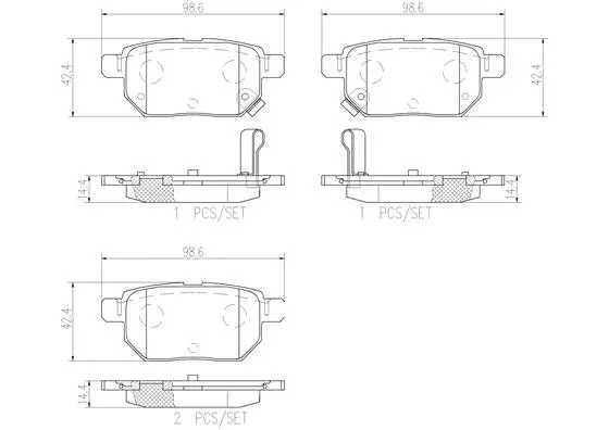 Brake Pad Set, disc brake (P83133N)