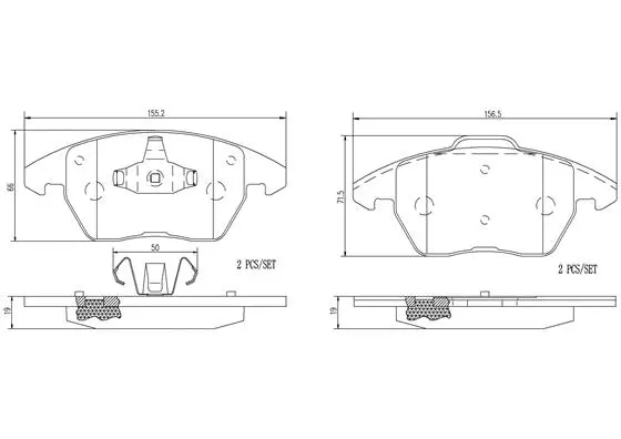 Brake Pad Set, disc brake (P61076N)