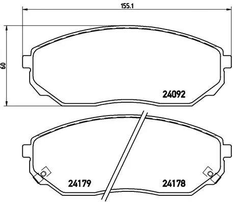 Brake Pad Set, disc brake (P 30 019)