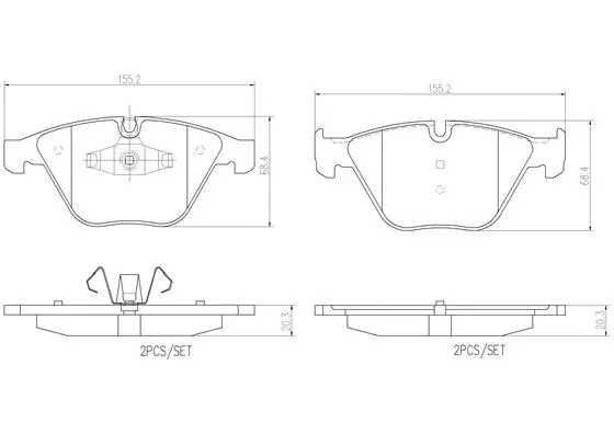 Brake Pad Set, disc brake (P06055N)