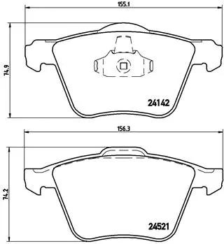 Brake Pad Set, disc brake (P 24 077)