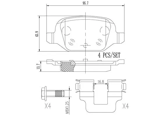 Brake Pad Set, disc brake (P23064N)