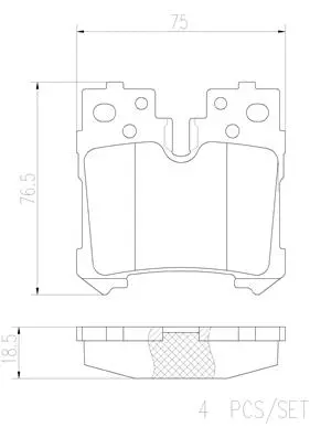Brake Pad Set, disc brake (P83076N)