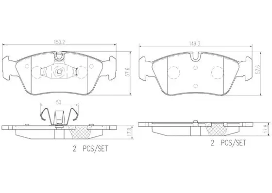 Brake Pad Set, disc brake (P06035N)