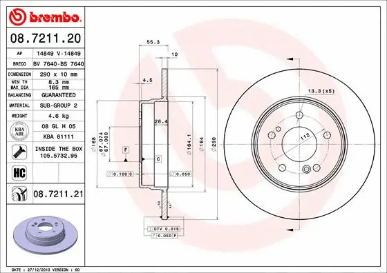 Brake Disc (08.7211.20)