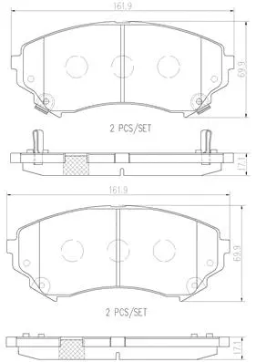 Brake Pad Set, disc brake (P09018N)