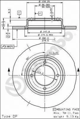 Brake Disc (08.3965.20)