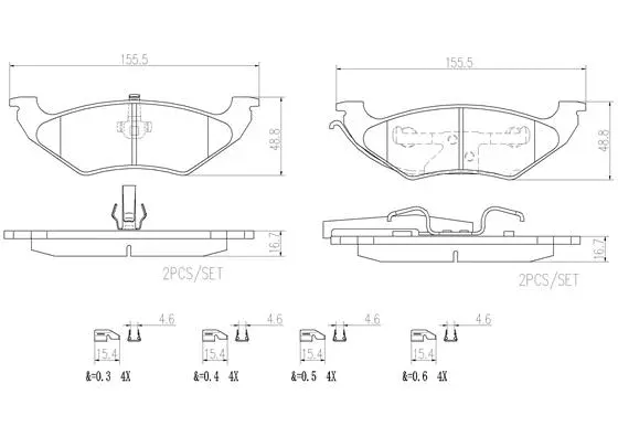 Brake Pad Set, disc brake (P11027N)
