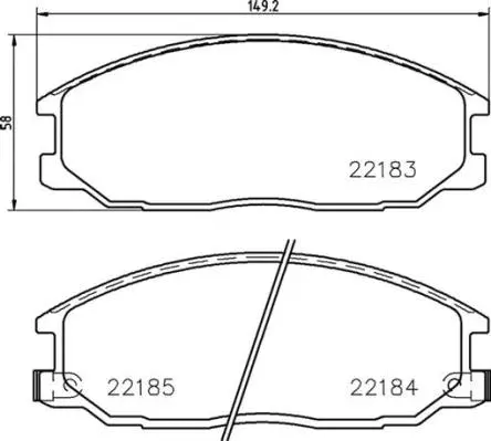 Brake Pad Set, disc brake (P 77 002)