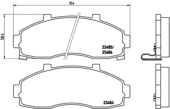 Brake Pad Set, disc brake (P 30 044)