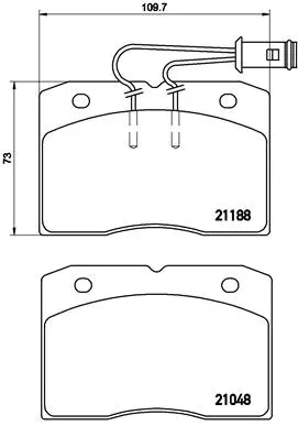 Brake Pad Set, disc brake (P A6 009)