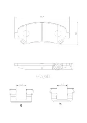 Brake Pad Set, disc brake (P56062N)