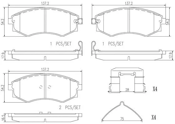 Brake Pad Set, disc brake (P30048N)