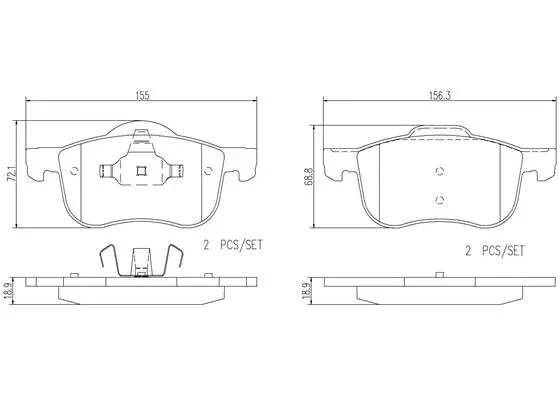 Brake Pad Set, disc brake (P86016N)