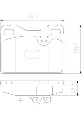 Brake Pad Set, disc brake (P65003N)