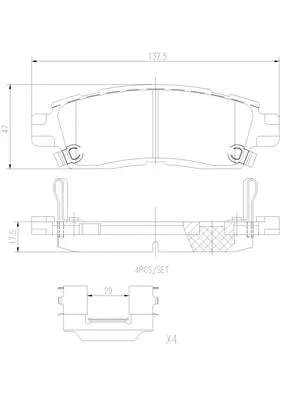 Brake Pad Set, disc brake (P10010N)