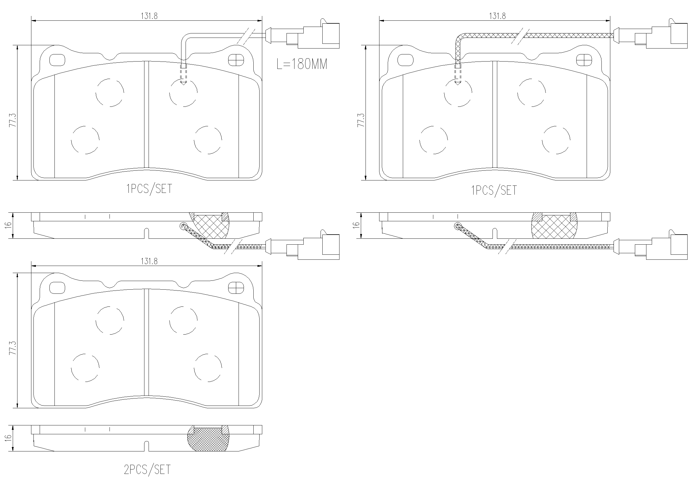 Brake Pad Set, disc brake (P23154N)