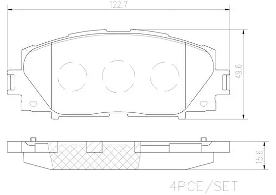 Brake Pad Set, disc brake (P83106N)