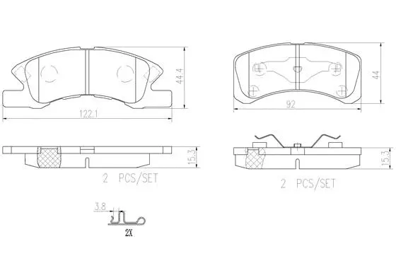 Brake Pad Set, disc brake (P16011N)