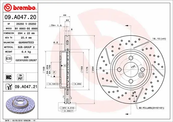 Brake Disc (09.A047.20)